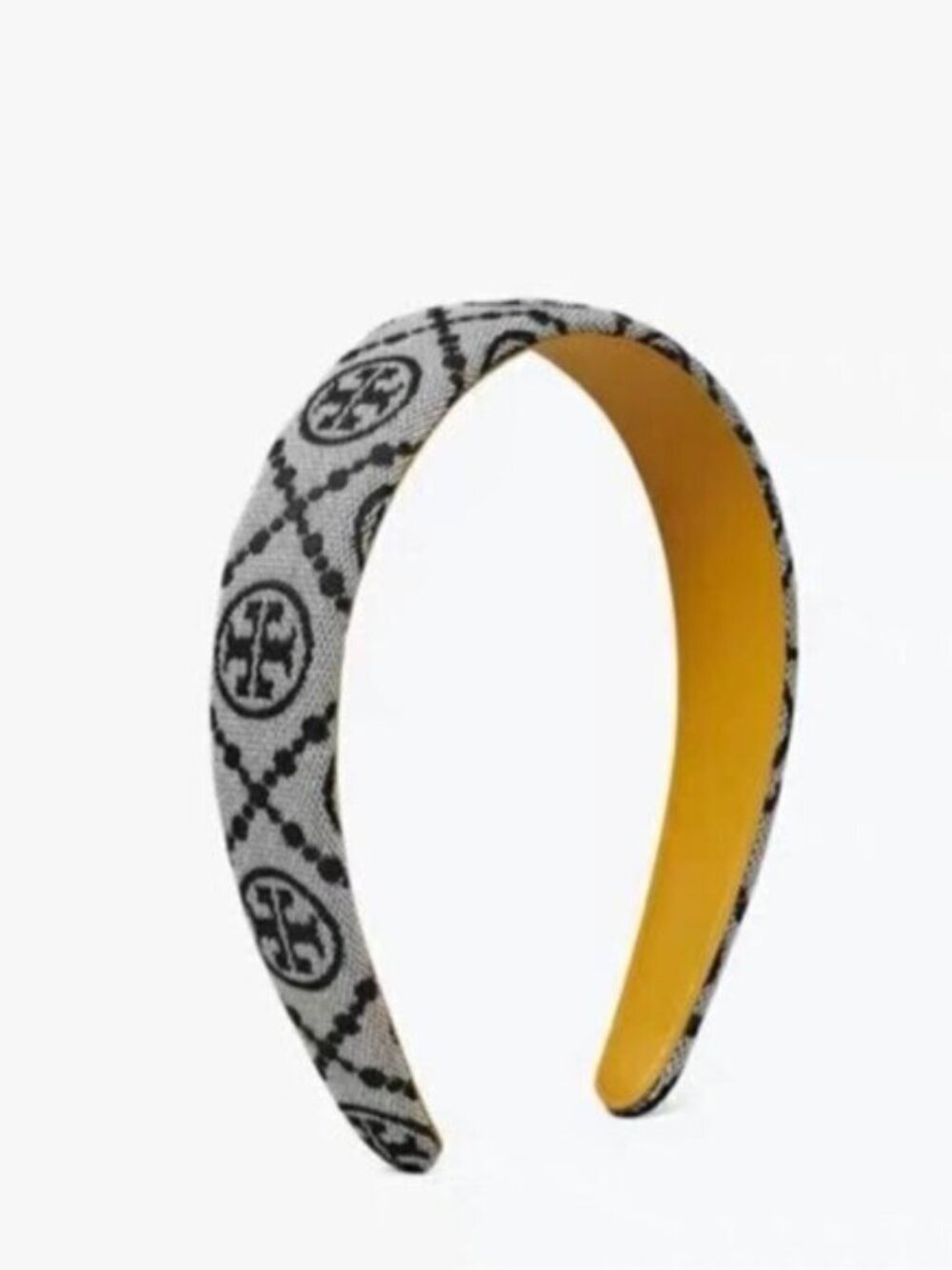 Tory Burch Gray Logo Headband Designer Hair Accessory